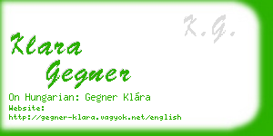 klara gegner business card